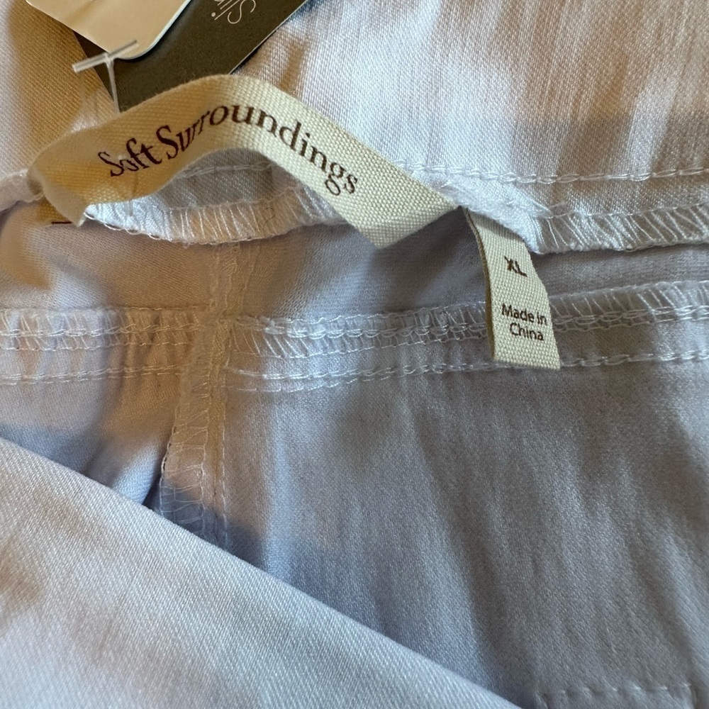 Soft Surroundings Slim-Sation Pull on Ankle Pants White XL/18 - Picture 3 of 14